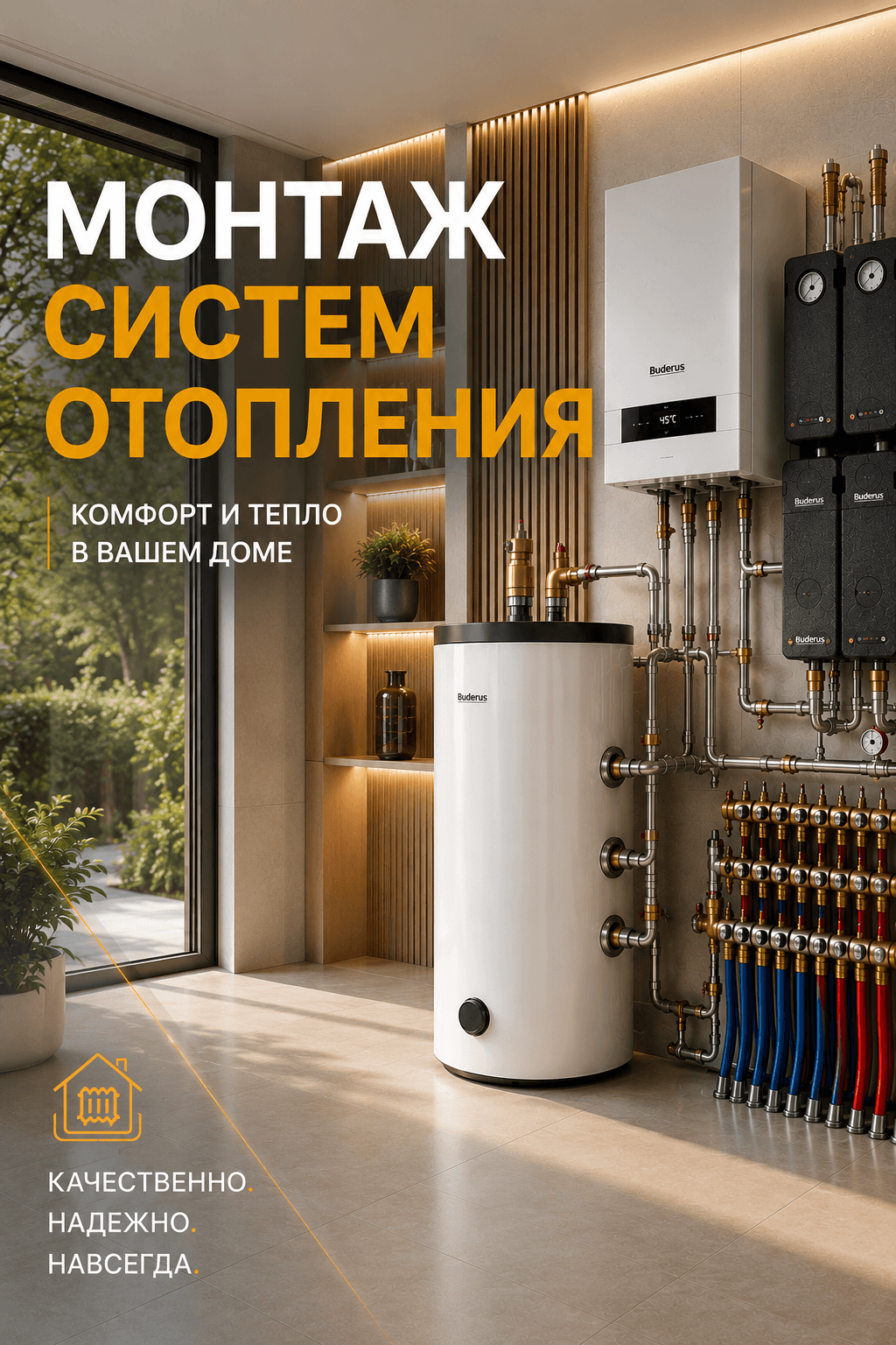 Монтаж систем отопления