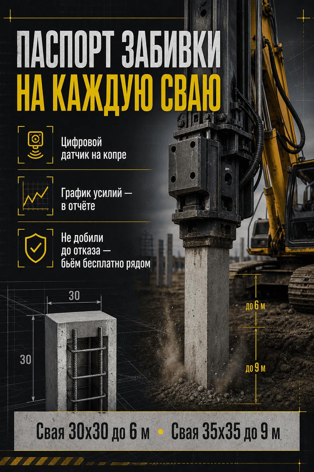 Фундамент на железобетонных сваях